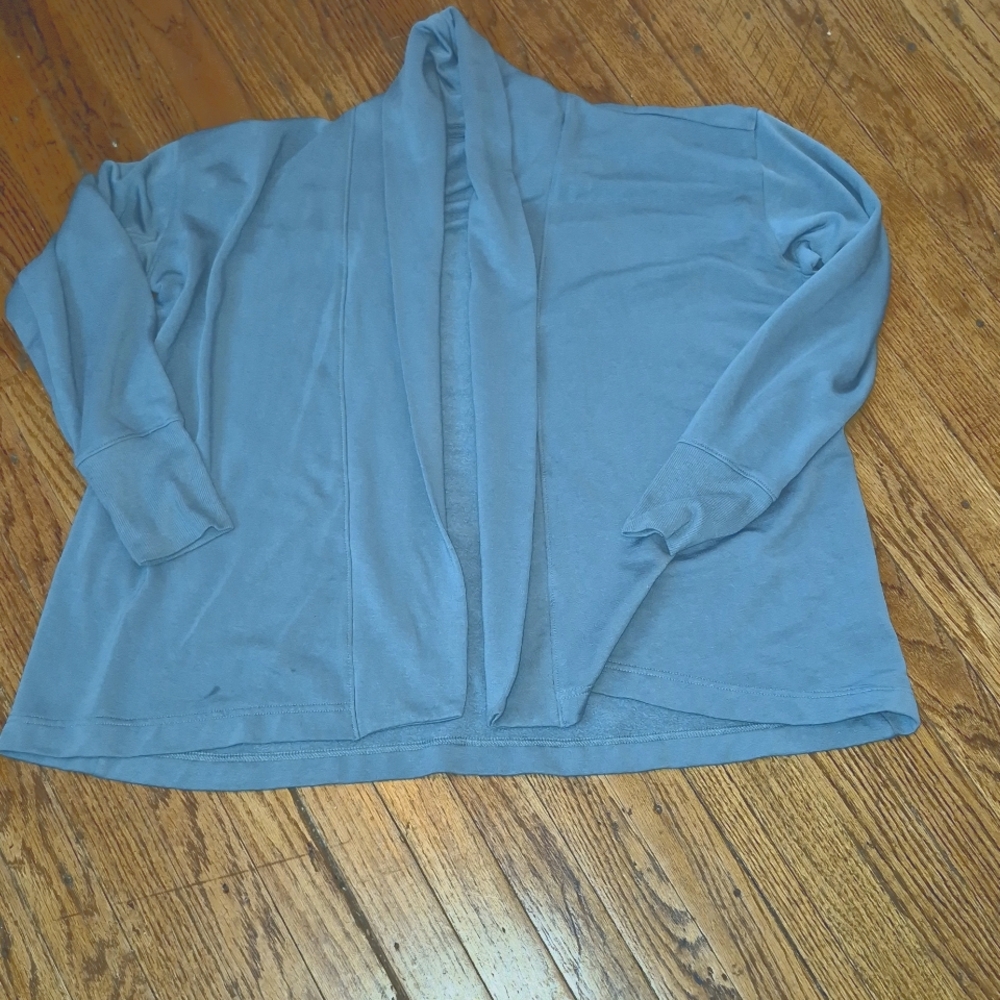 Old Navy live-in french terry powder blue long sleeve open cardigan, size medium